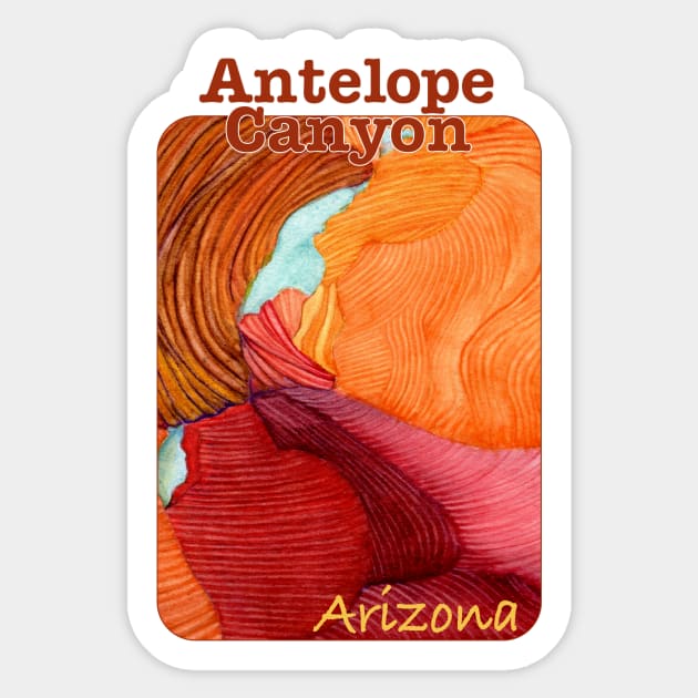 Antelope Canyon, Arizona Sticker by MMcBuck